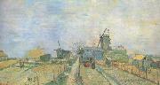 Vincent Van Gogh Vegetable Garden in Montmartre (nn04) USA oil painting reproduction